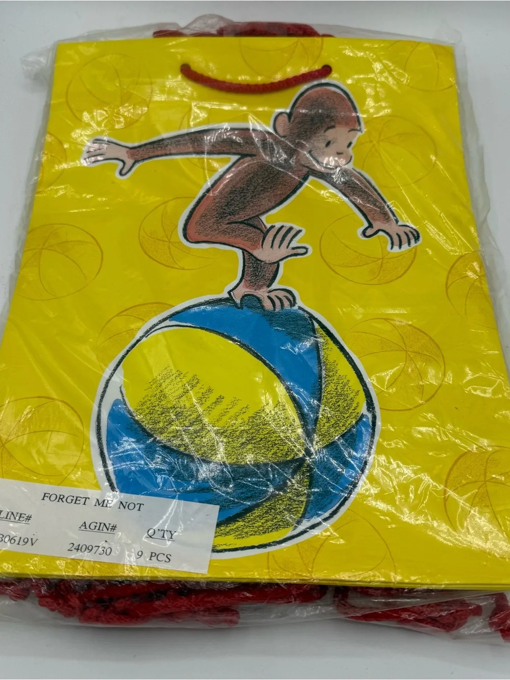 American Greetings Forget Me Not Curious George Gift Bag Set NWT 9-piece Set